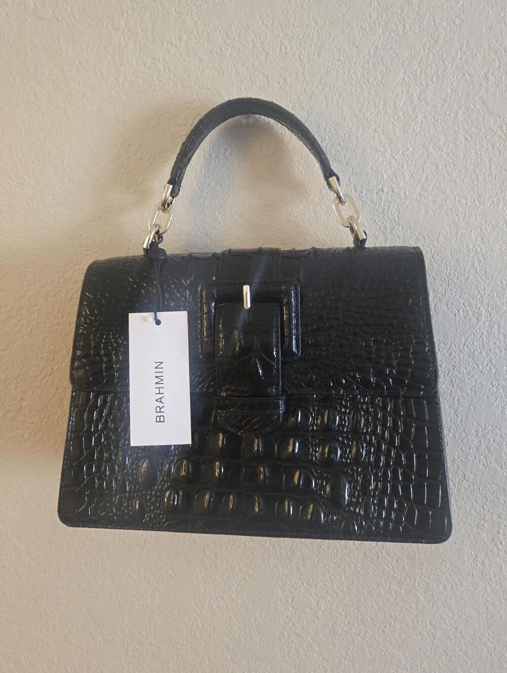 NWT Brahmin Black Melbourn Satchel